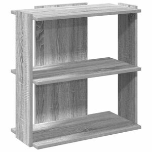 vidaXL Библиотека 3 рафта сив сонома 60x30x60 см инженерно дърво