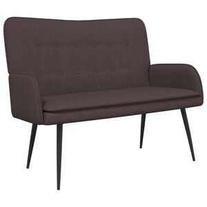 vidaXL Двуместна софа Тъмен кафяв 115 x 61 x 87 см текстил