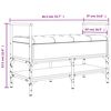 vidaXL Пейка за обувки, сив сонома, 85,5x42x57,5 см, инженерно дърво
