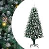 vidaXL С изкуствено коледно дърво с 300 LED светодиода Зелен 180 cm