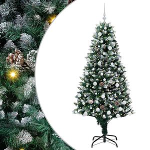 vidaXL С изкуствено коледно дърво с 300 LED светодиода Зелен 180 cm