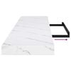 vidaXL Стенен рафт 2 pcs Бял мрамор 120 x 23,5 x 4 см Инженерно дърво