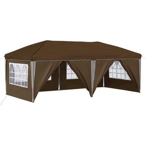 vidaXL Поп-ъп парти палатка 575 x 288 x 245 см Таупе