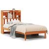 vidaXL Легло с етажерка за книги, без матрак, 100x200 см, бор масив