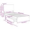 vidaXL Легло с място за съхранение с таблото Кафяв дъб 75 x 190 cm