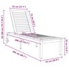 vidaXL Шезлонг Кафяво 207 x 58 x 35 см Масивна акациева дървесина