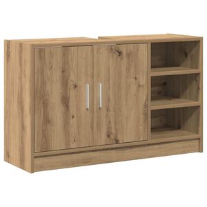 vidaXL Шкаф за баня Дъб 90 x 29 x 55 см Инженерна дървесина