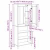 vidaXL Висок шкаф Старо дърво 69,5 x 34 x 180 см Инженерно дърво