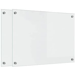 vidaXL Кухненски заден панел Прозрачен 70 x 50 cm закалено стъкло