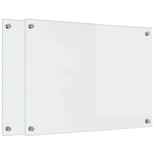 vidaXL Кухненски заден панел 2 pcs Прозрачен 70 x 50 cm