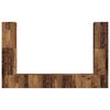 vidaXL Комплект ТВ шкаф 8 pcs Старо дърво Инженерно дърво