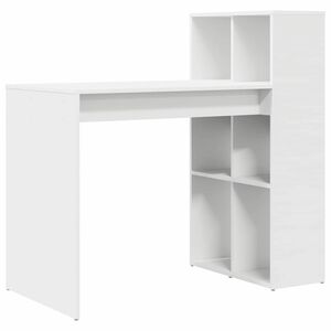 vidaXL Бюро Бяло Инженерна дървесина 108 x 55 x 103.5 см
