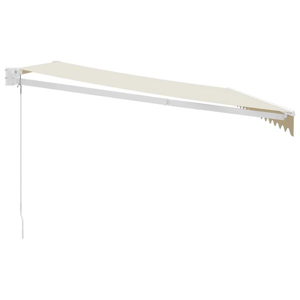 vidaXL Прибираща се тента кремава 4,5x3 м плат и алуминий