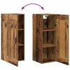 vidaXL Висок шкаф Старо дърво 34,5 x 34 x 180 см Инженерно дърво