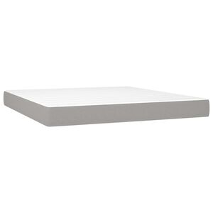 vidaXL Матрак за легло с покет пружини средна твърдост светлосив 180x200x20 см плат