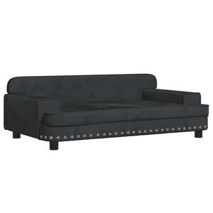 vidaXL Кучешко легло черно 90x53x30 см кадифе