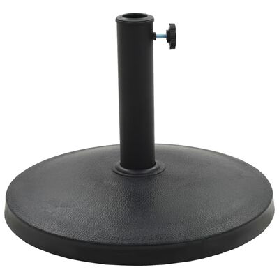 vidaXL Основа за чадър, кръгла, полирезин, 10 кг, черна