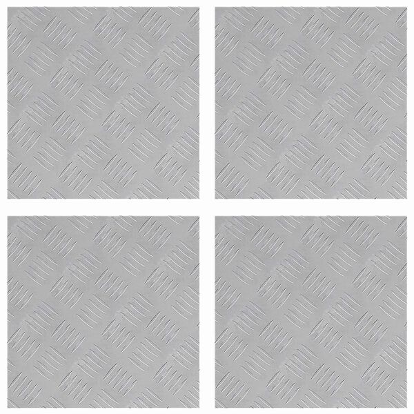 vidaXL Стъпало Квадратна 4 pcs Сребрист 40 x 40 cm Алуминий