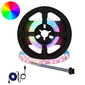 vidaXL LED лента 4 pcs Черен и прозрачен 40 x 0,8 x 0,3 см