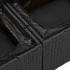 vidaXL Градински Софа Комплект 7 pcs Черно полиратан