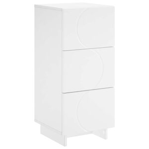 vidaXL Скрин Бяло 33,5 x 34,5 x 75 см Инженерна дървесина