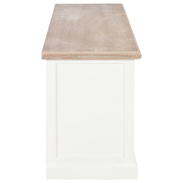 vidaXL ТВ шкаф, бял, 120x30x40 см, дърво