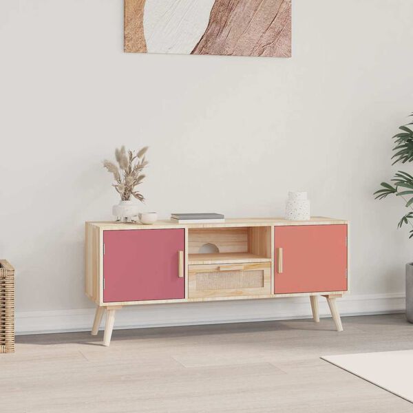 vidaXL ТВ шкаф с врати, 105x30x45 см, инженерно дърво