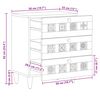 vidaXL Нощен шкаф Естествен 50 x 33 x 62 см Солидно мангово дърво