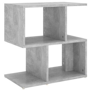vidaXL Нощно шкафче, бетонно сиво, 50x30x51,5 см, инженерно дърво