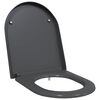 vidaXL Тоалетна седалка Антрацит 49 x 36 x 4 см Дуропласт