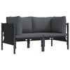 vidaXL Мебели за открито 2 Брой Антрацит 80 x 80 x 71 cm Стомана