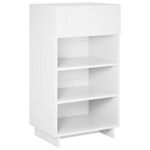vidaXL Шкаф за обувки 48 x 38 x 87,5 см Инженерно дърво Бяло