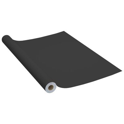 vidaXL Самозалепващо фолио за мебели 2 бр черни 500х90 см PVC