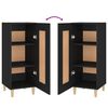 vidaXL Сайдборд, черен, 34,5x34x90 см, инженерно дърво