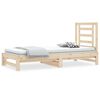 vidaXL Разтегателна кушетка, 2x(90x200) см, борово дърво масив