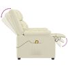 vidaXL Масажен стол, кремав, изкуствена кожа