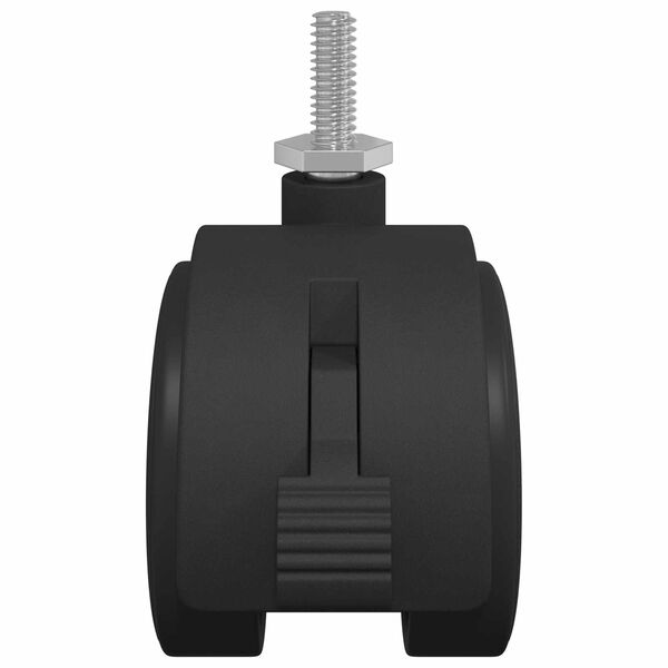 vidaXL Кастър 12 pcs Черен и сребрист 40,1 x 40,1 x 37,8 мм