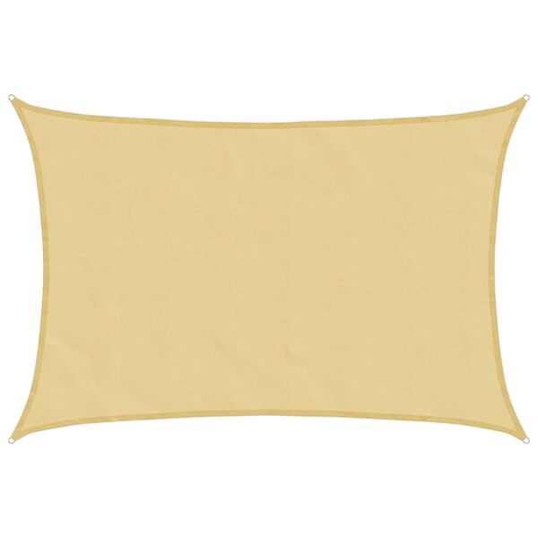 vidaXL Слънцезащитно платно пясъчно 3x2 м 100% полиестер Оксфорд