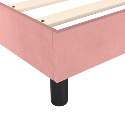 vidaXL Рамка за легло, розова, 100x200 см, кадифе