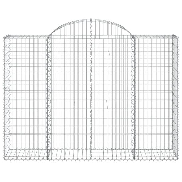 vidaXL Габионни кошници арка 18 бр 200x50x140/160см поцинковано желязо