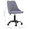 vidaXL Въртящи се трапезни столове, 2 бр, светлосиви, текстил