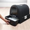 Curver Покрита тоалетна кутия за котки, 51x38,5x39,5 см, черна, 400460