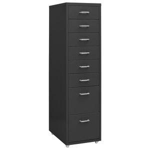 vidaXL Мобилен офис шкаф, антрацит, 28x41x109 см, метал