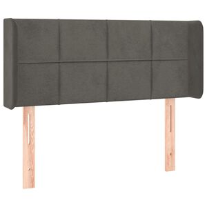 vidaXL Горна табла за легло, тъмносива, 83x16x78/88 см, кадифе