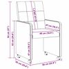 vidaXL Столове с Колела 2 pcs Тъмнозелено 58 х 65 х 94 см текстил