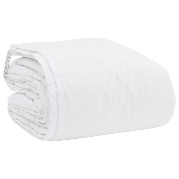 vidaXL Комплект завивки с възглавница 3 pcs Бяло Пухени пера