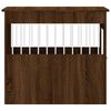 vidaXL Клетка за куче мебел, кафяв дъб, 64,5x80x71 см, инженерно дърво