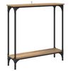 vidaXL Конзолна маса Дъб 75 x 22,5 x 75 см Инженерна дървесина