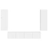 vidaXL Комплект ТВ шкаф 4 pcs Лъскаво бяло Инженерно дърво