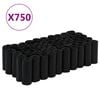 vidaXL Торбички за кучешки изпражнения 750 бр черни 30x20 см PE
